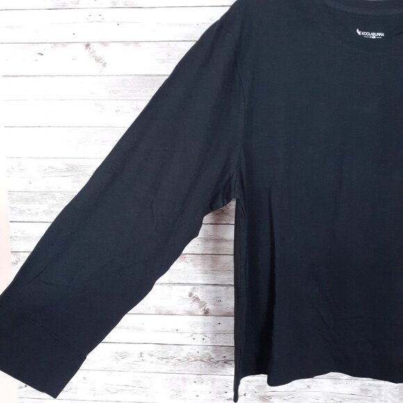 New Koolaburra by UGG Womens Tee T Shirt 2X Long Sleeve Top Black 403A - Picture 2 of 5